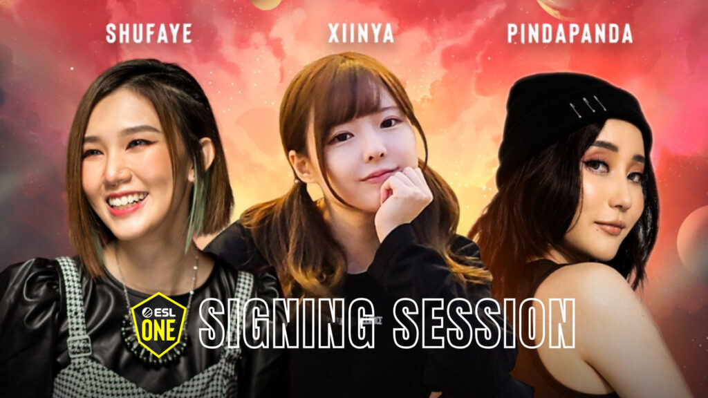 ESL One Kuala Lumpur signing session with Shu Faye, Xiinya and pindaPanda