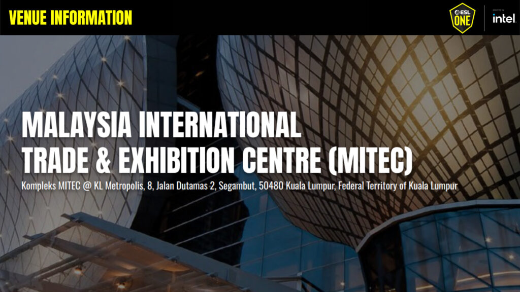 ESL One Kuala Lumpur venue information (Image by ESL)
