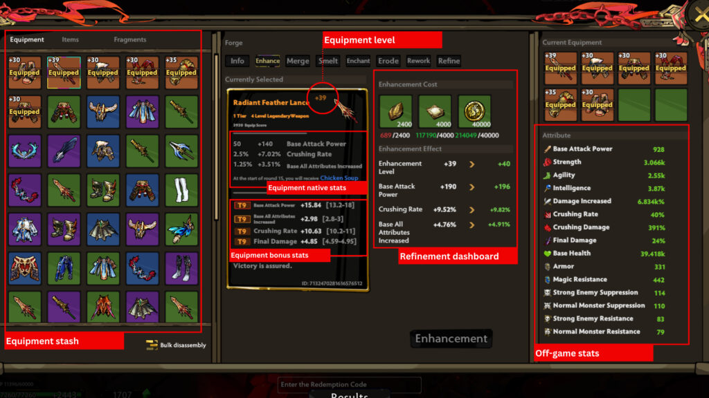 Equipment and inventory dashboard