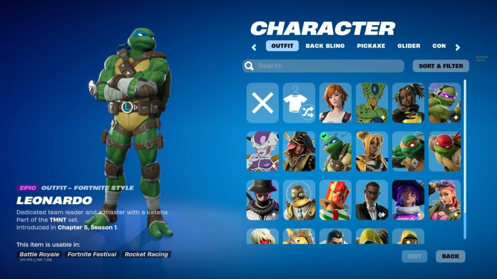 Fortnite TMNT skins 1