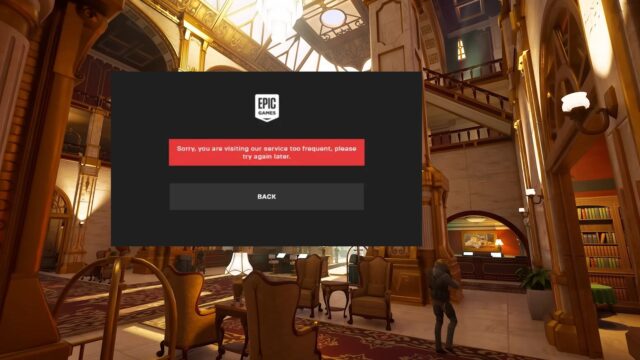 How to fix "Epic Games you are visiting too frequently" error