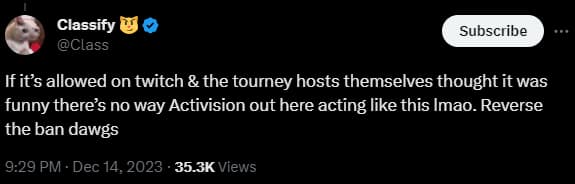 Classify tweets in support.