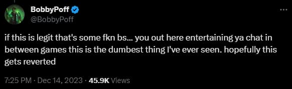 BobbyPoff tweets in support of Jukeyz.