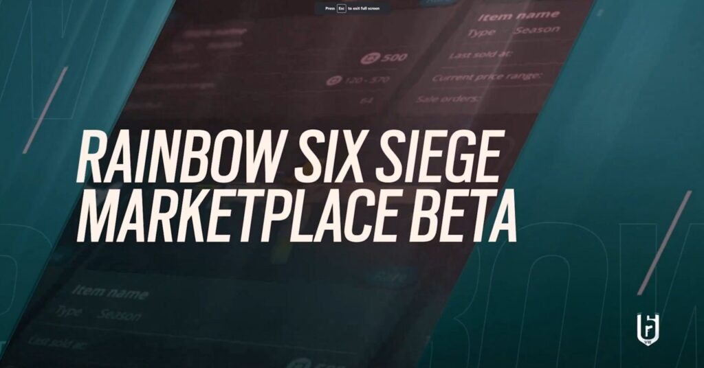 Rainbow Six Siege Marketplace: Release date and more information