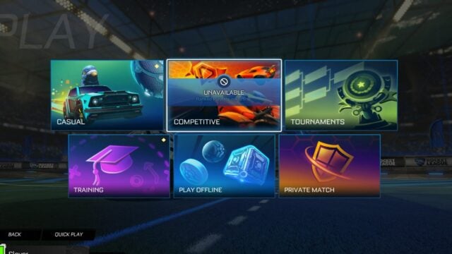 How to fix Rocket League 'Ranked Playlist offline' error
