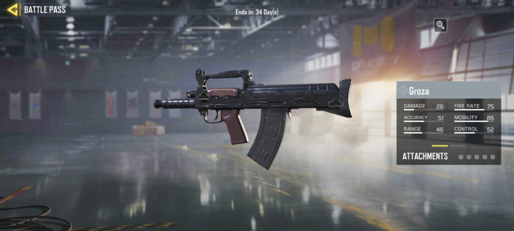Free Groza Assault Rifle in CoD Mobile