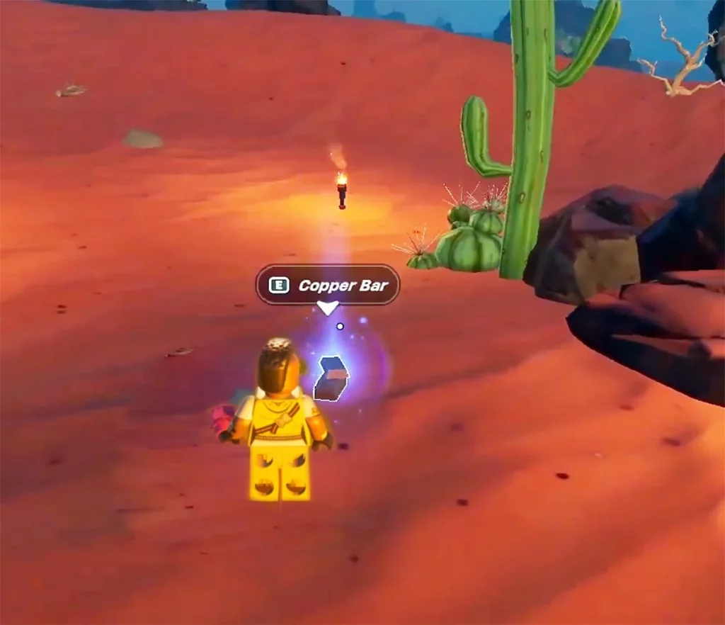 How to get Copper Bars in LEGO Fortnite. (Image via r/GamesGuideGN)