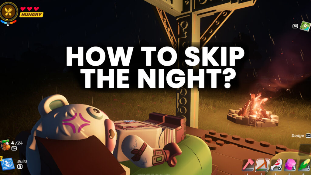 Can you skip the night in LEGO Fortnite?