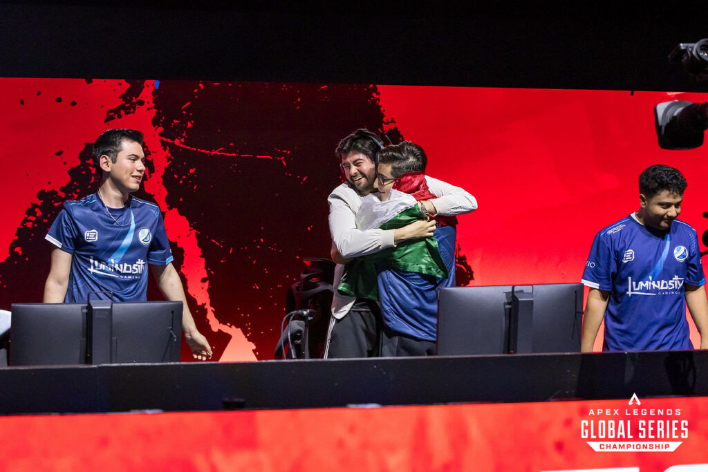 Luminosity Apex celebrate a win in the ALGS Championship finals