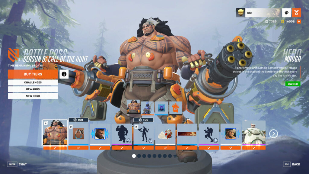 Get Mauga right away through the Season 8 Premium Battle Pass 