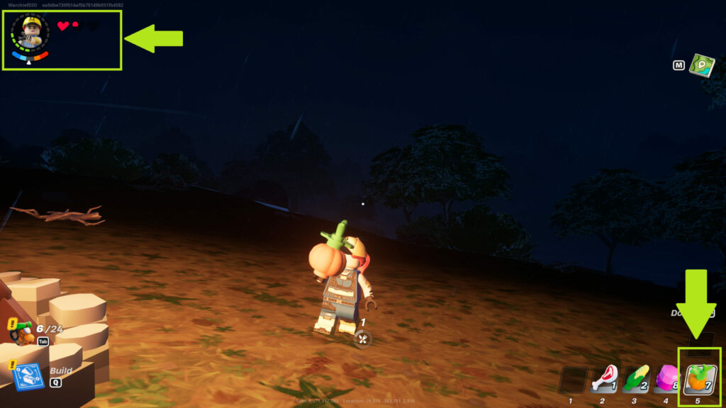 How to eat in LEGO Fortnite 