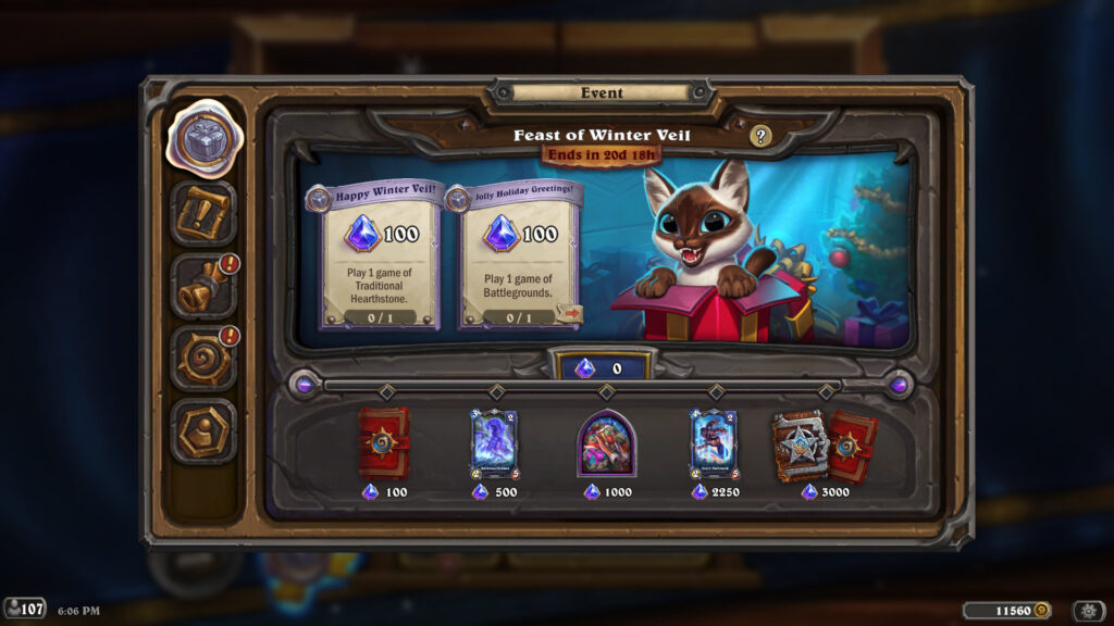 Hearthstone Feast of Winter Veil event screenshot 
