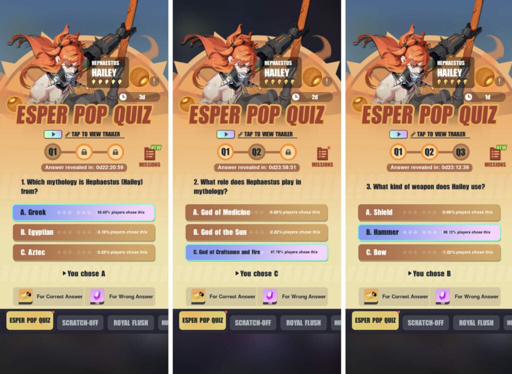 Dislyte Hailey quiz answers