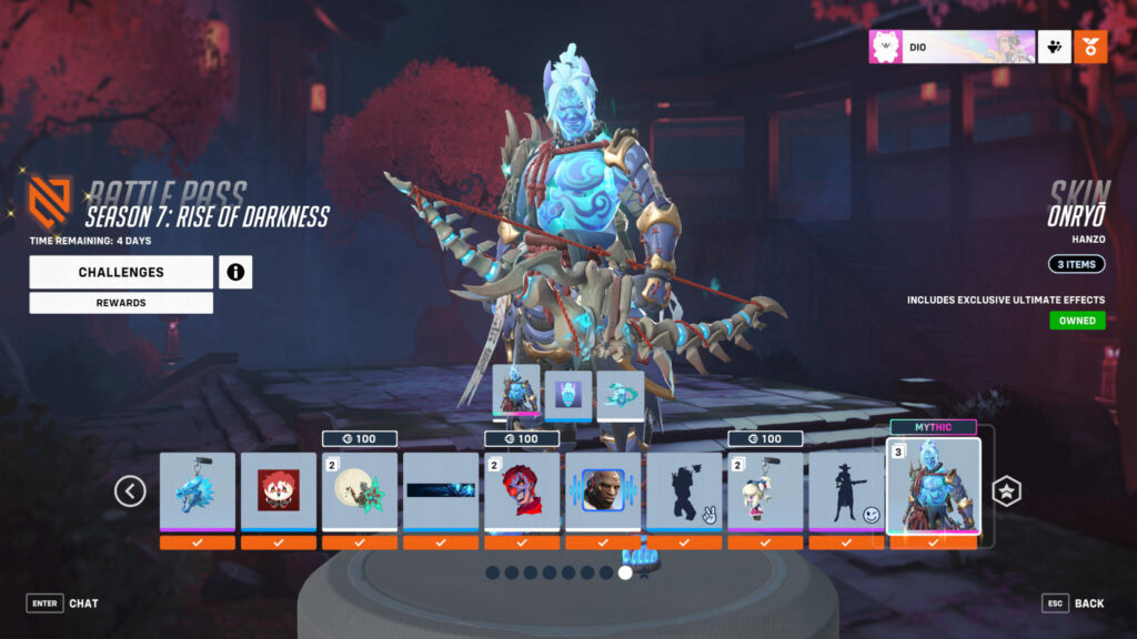 Overwatch 2 Season 7's mythic skin is Onryō Hanzo 