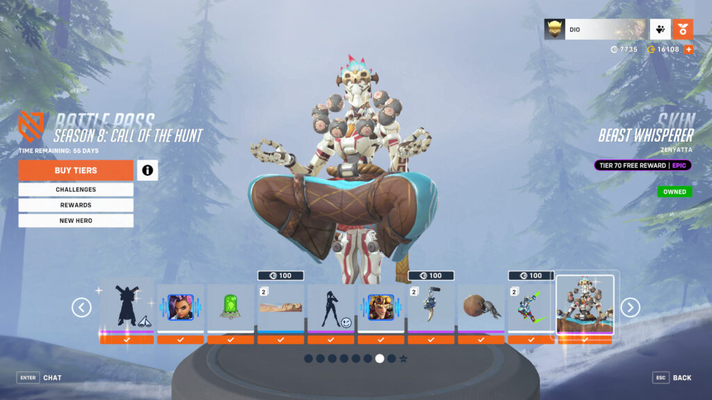 Beast Whisperer Zenyatta skin