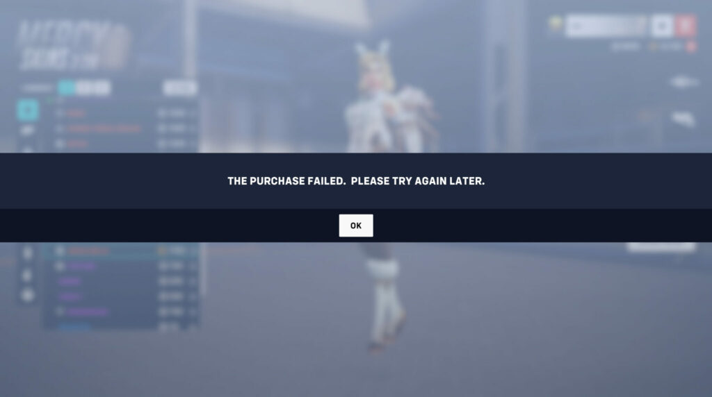 Overwatch 2 shop error