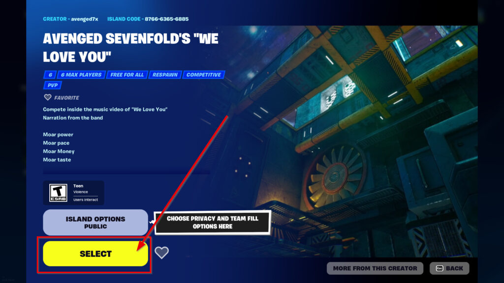 Avenged Sevenfold Fortnite Map 3