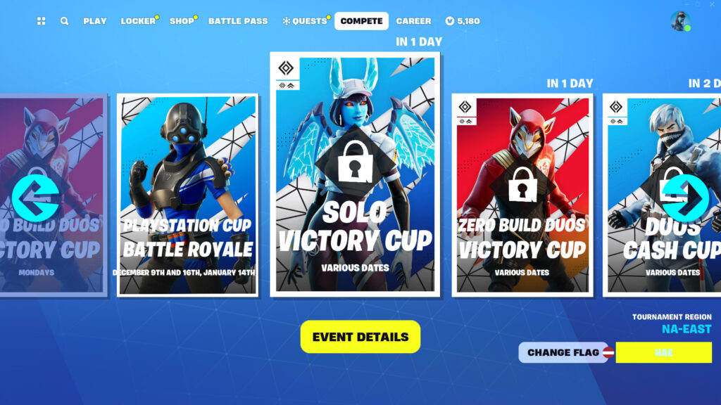 How to earn money in Fortnite "Compete" tab