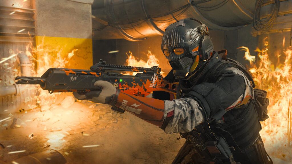 A Call of duty player inside a fiery battlefield - this is what Limited Matchmaking feels like.