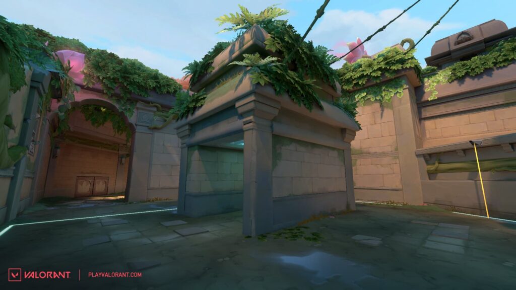 The before image of A Hut on Lotus in VALORANT.