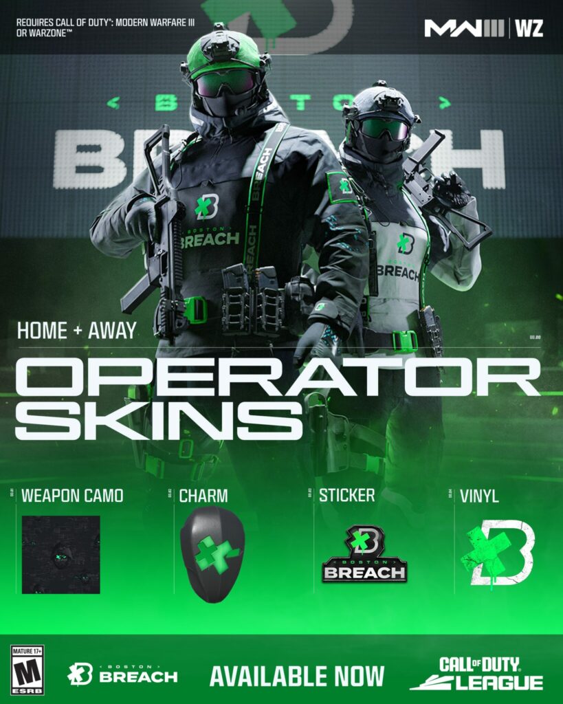 Discover the 12 CDL Team Packs available for purchase by fans. Each pack includes unique items for each team.