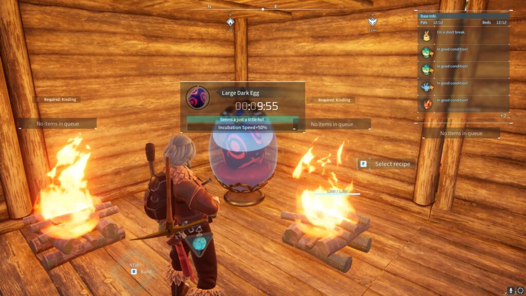 A Large Dark Egg counts down as it sits in the Egg Incubator.