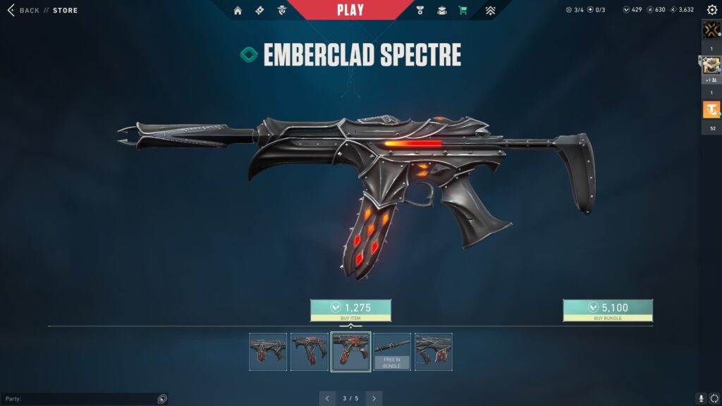 The VALORANT Emberclad Spectre.