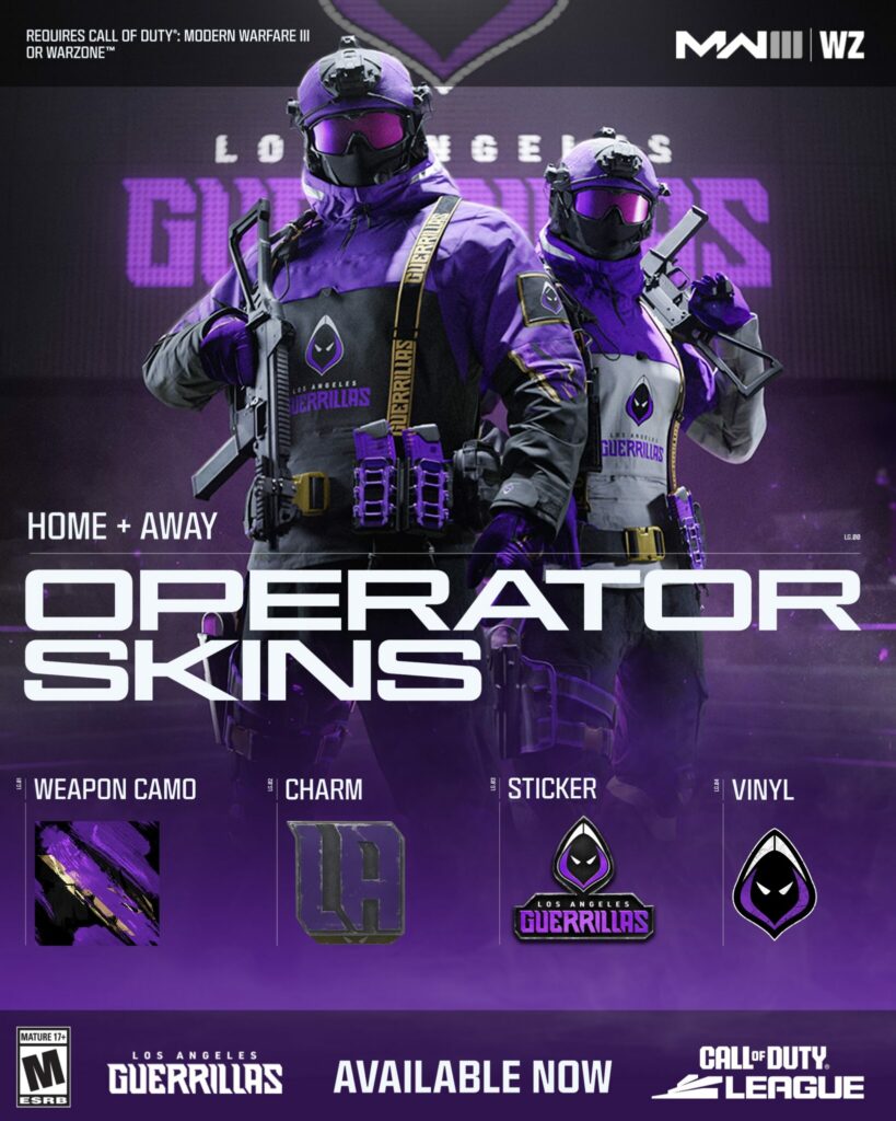 Discover the 12 CDL Team Packs available for purchase by fans. Each pack includes unique items for each team.