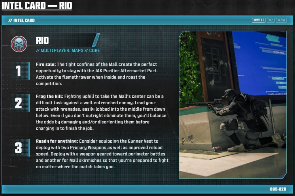 The Intel Card for Rio in MW3.