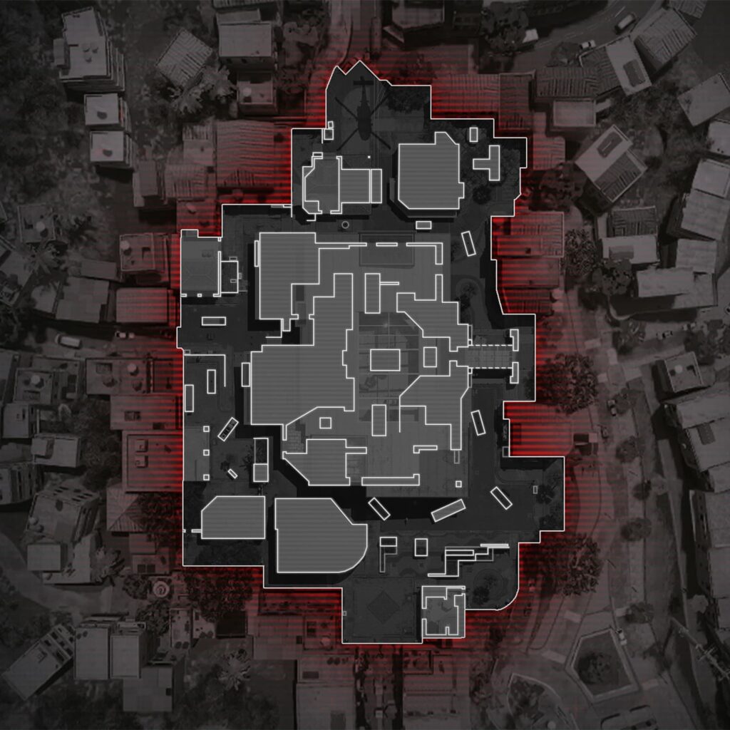 A tactical overview of the map for Rio in MW3.
