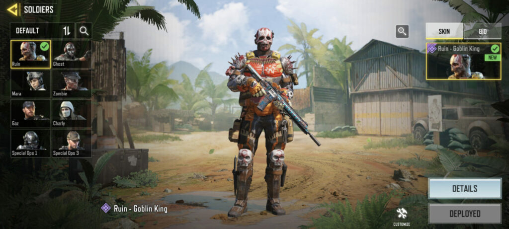 CoD Mobile Ruin - Goblin King Operator Skin