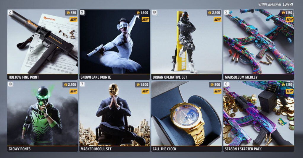 Store front for free to play game The Finals