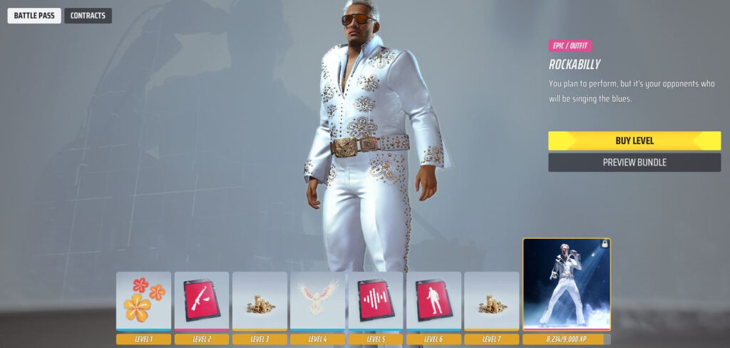 The first few tiers of the free to play game The Finals