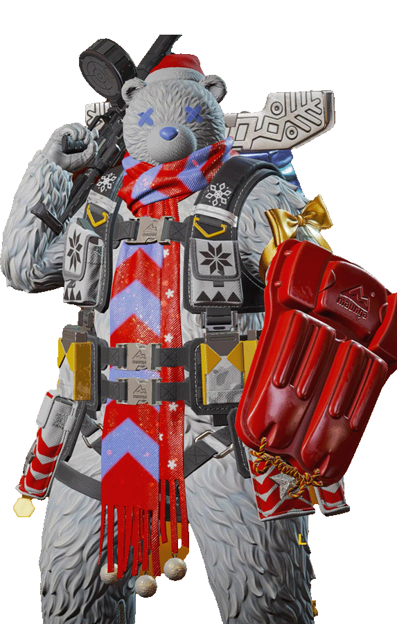 Gibraltar's Bruddah Bear skin, considered one of the best Apex skins during the Holodays 