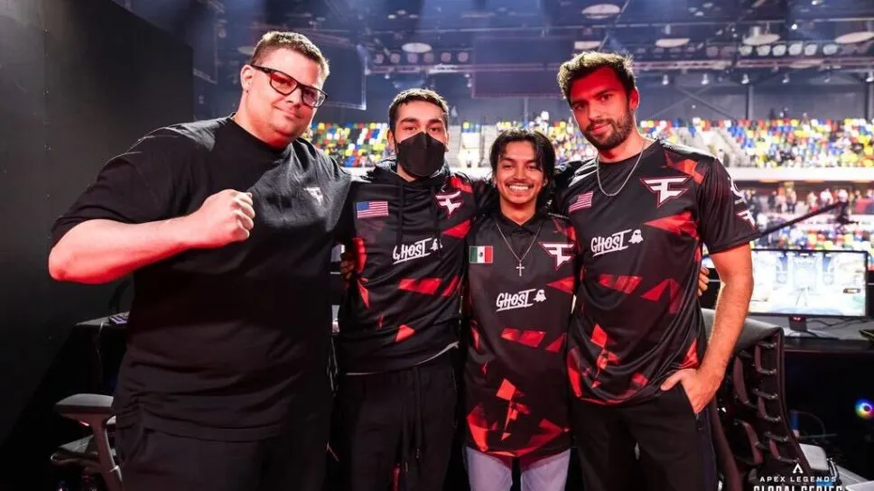 The former FaZe roster at ALGS LAN