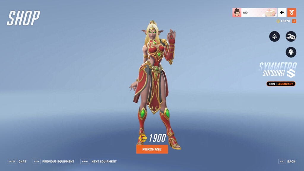 Overwatch 2 Blood Elf Symmetra skin