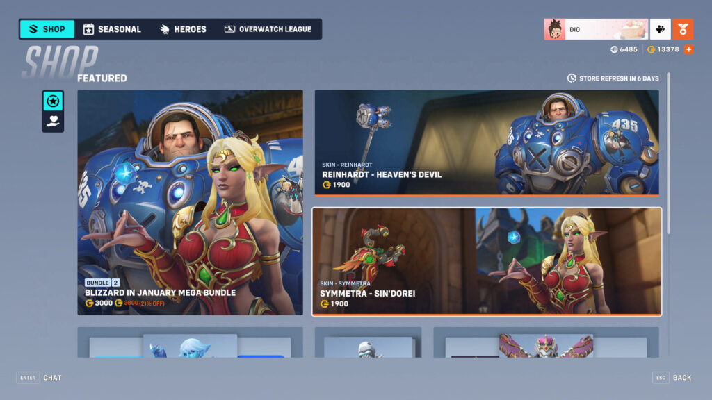 Overwatch 2 Sin'dorei Symmetra skin (