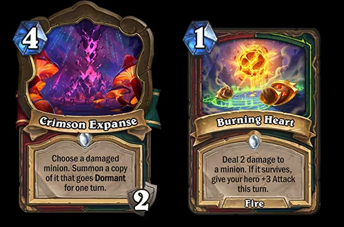 Crimson Expanse and Burning Heat in Hearthstone