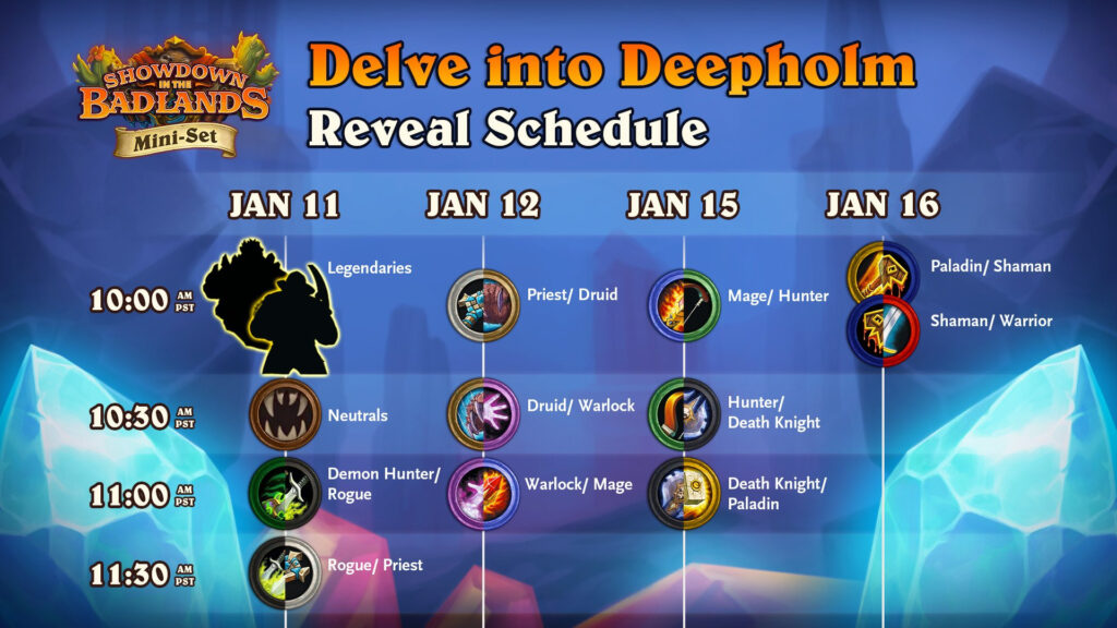 Hearthstone Delve into Deepholm Mini-Set card reveal schedule