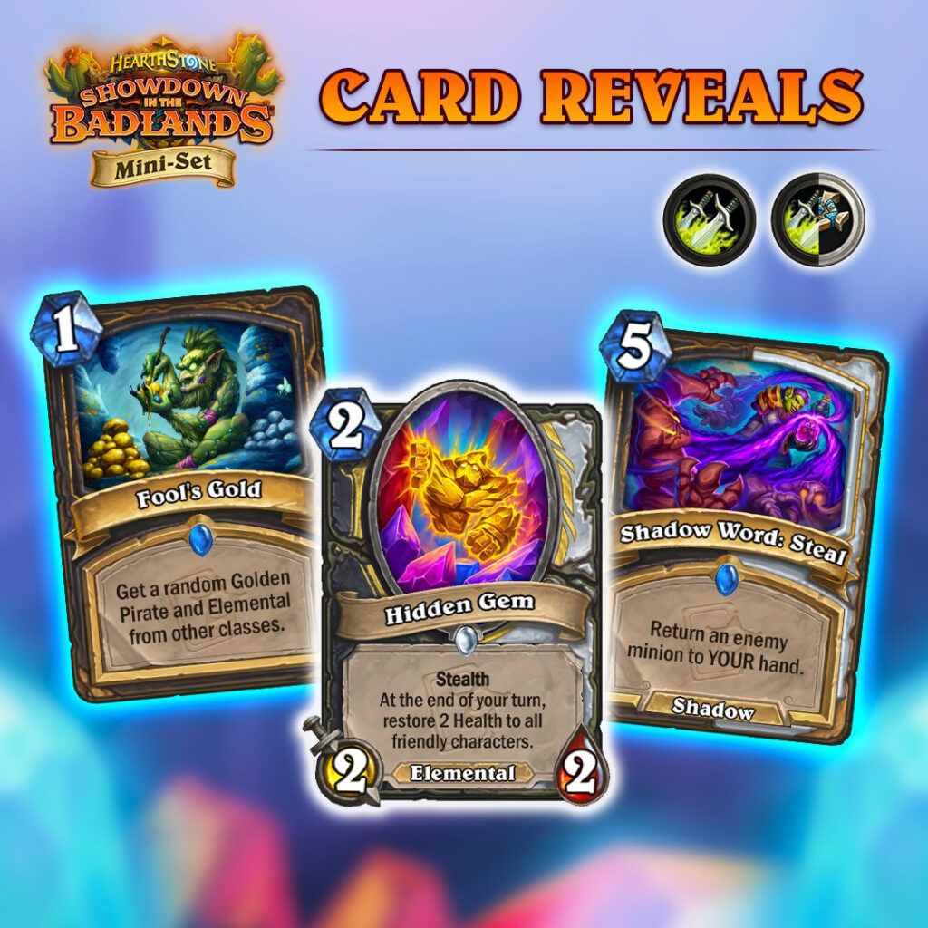 Fool's Gold, Hidden Gem, and Shadow Word: Steal in Hearthstone 