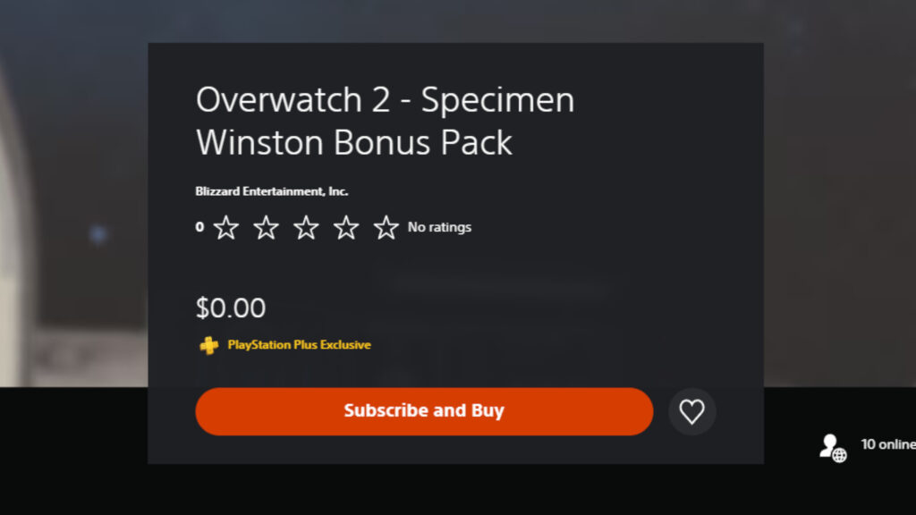 Overwatch 2 Specimen 28 Winston Bonus Pack 