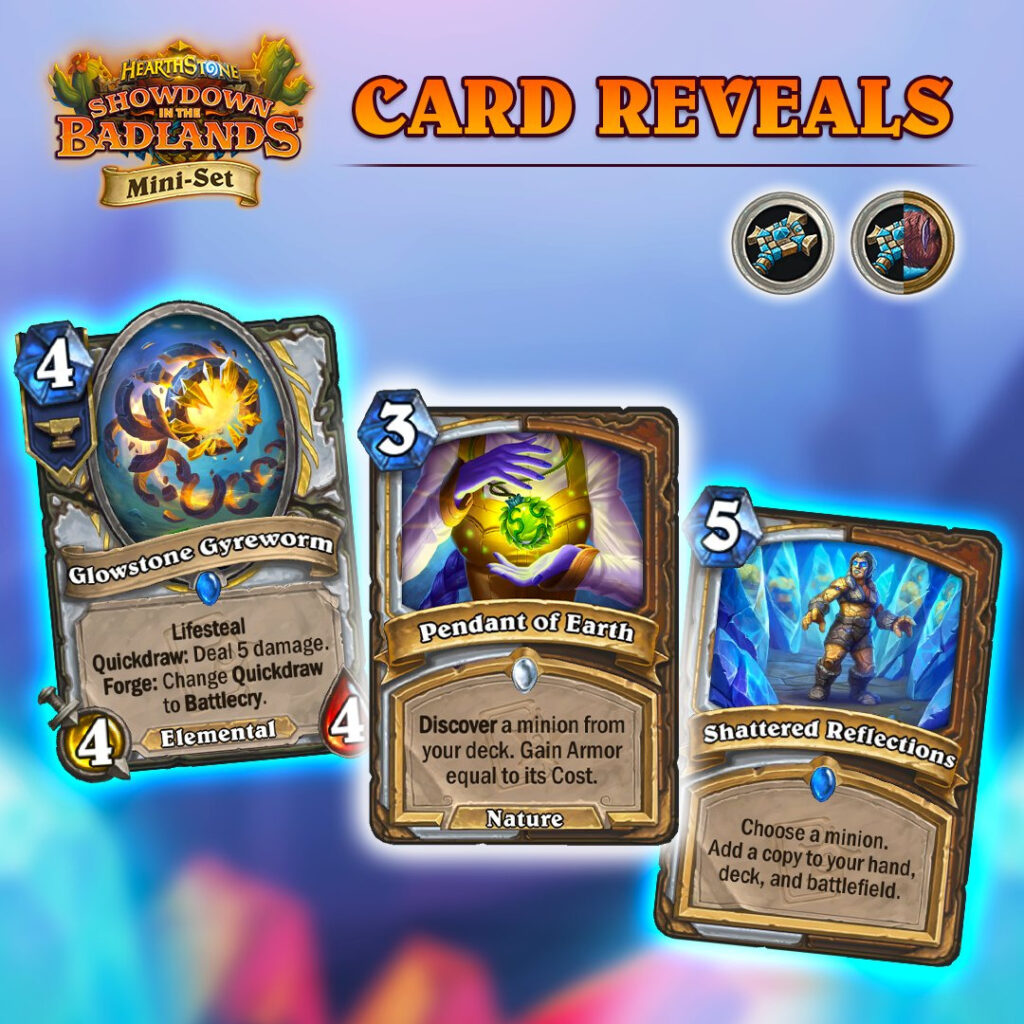 Glowstone Gyreworm, Pendant of Earth, and Shattered Reflections in Hearthstone