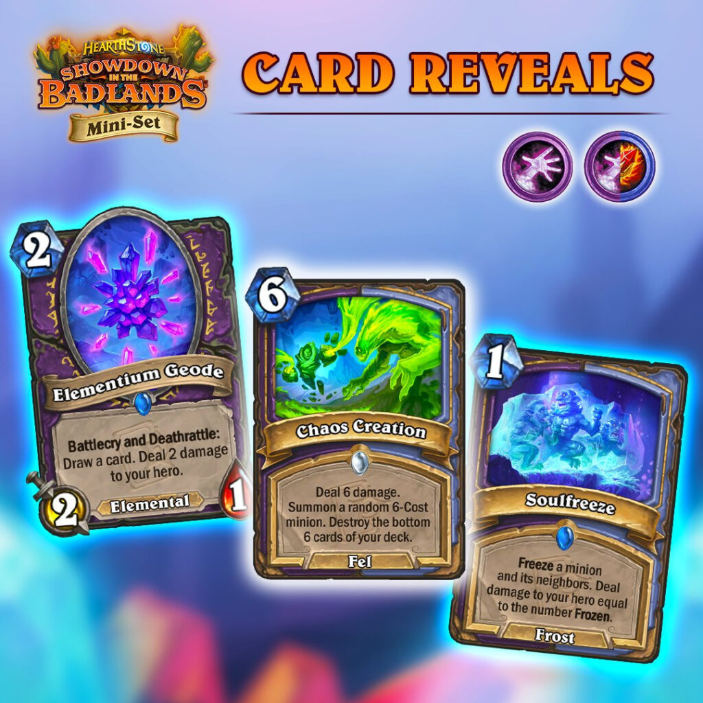 Elementium Geode, Chaos Creation, and Soulfreeze in Hearthstone 