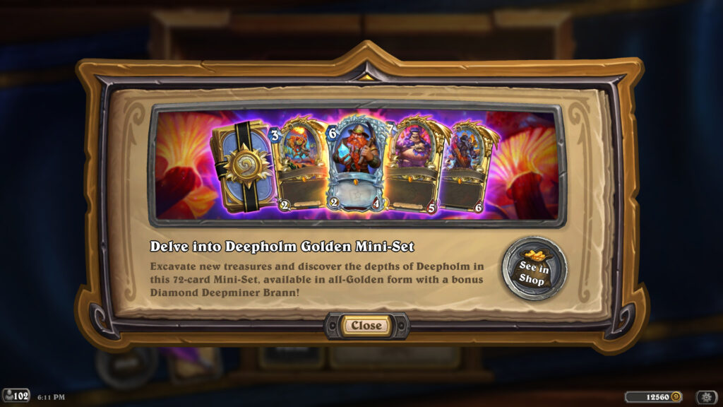 Hearthstone Delve into Deepholm Mini-Set screenshot