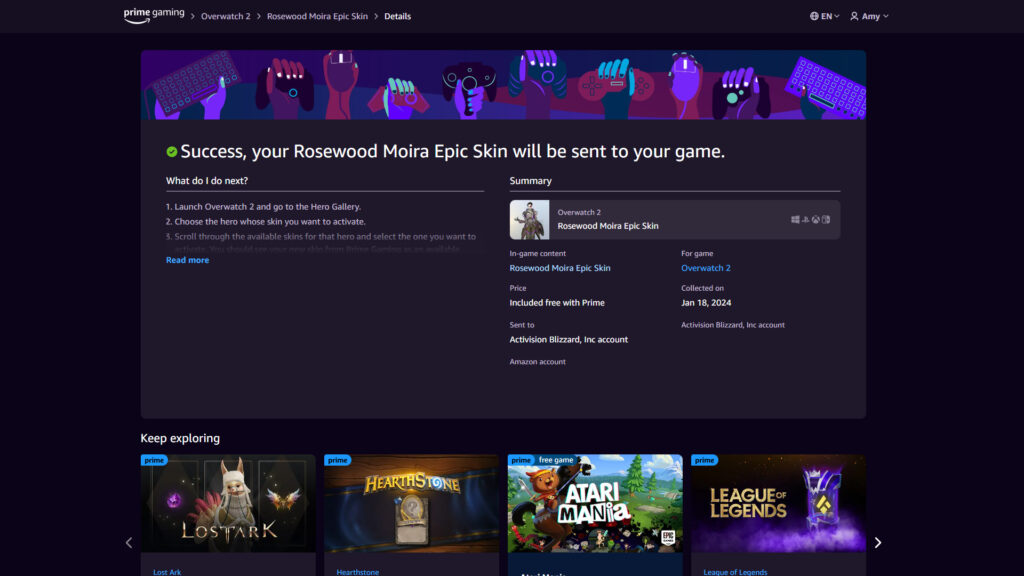 How to get the Rosewood Moira skin for free