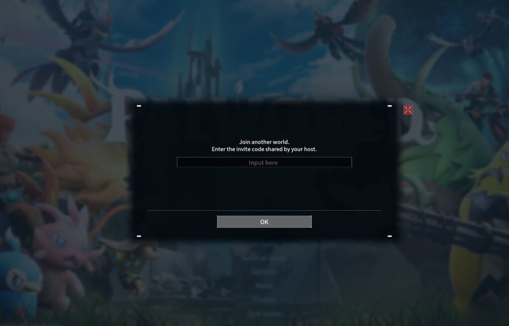 How to use Palworld Server Invite Codes