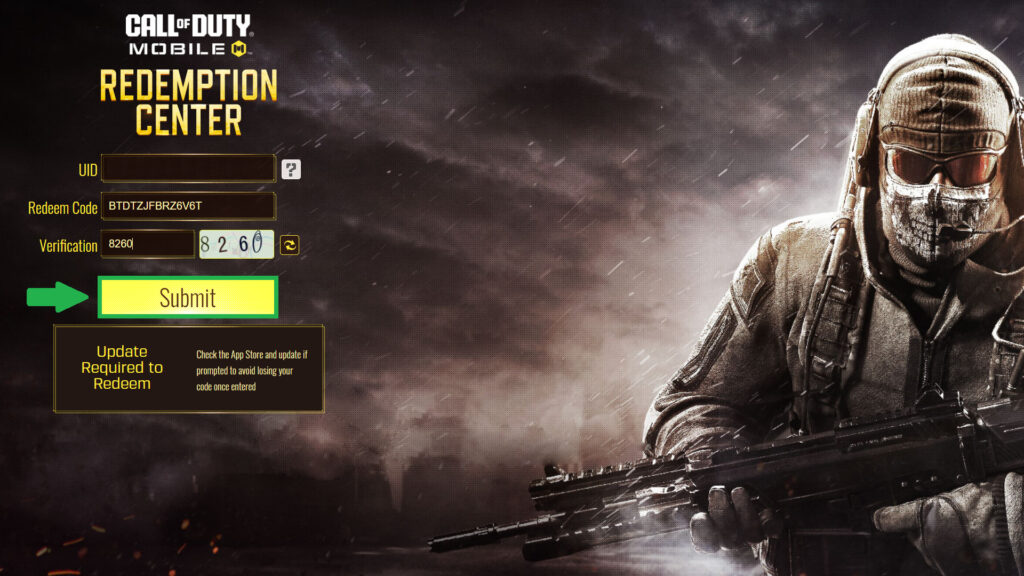 Redeem your CoD Mobile code