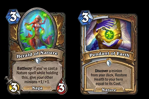 Herald of Nature and Pendant of Earth in Hearthstone