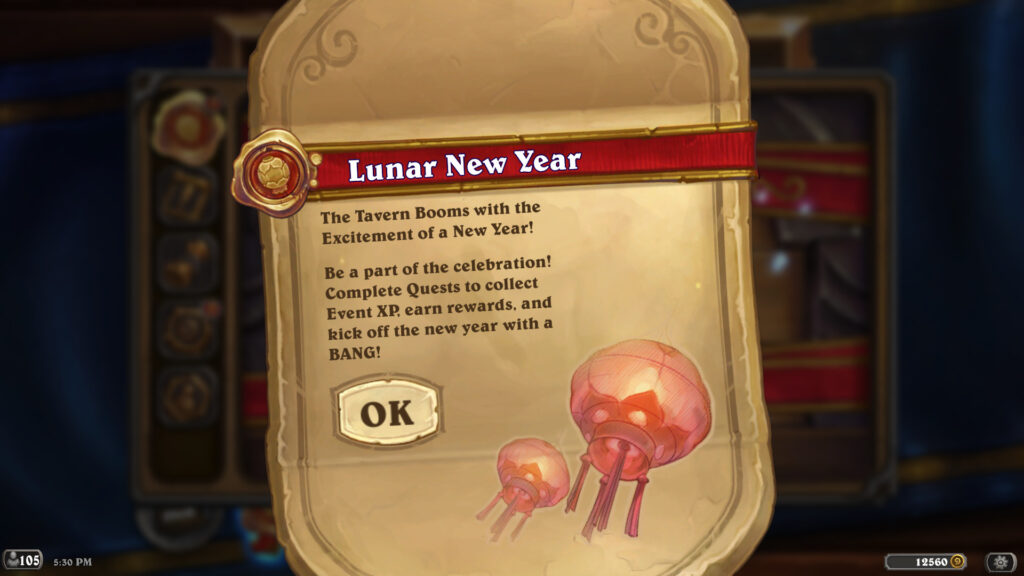 Hearthstone Lunar New Year event information