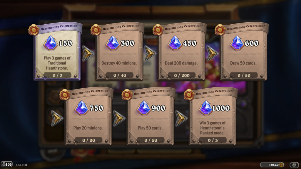 All Hearthstone Celebrations quests